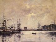 The Port of Le Havre(Dock of La Barre) Eugene Boudin